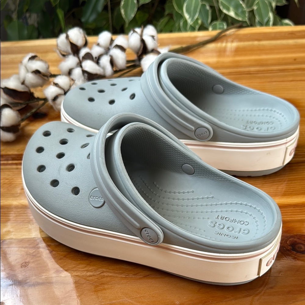 CROCS Blue Sandals with Ventilation Holes and Heel Strap - Picture 5 of 5